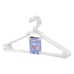 Set grucce 6 pz con supporto porta cravatte (40,7x21,4cm) EASY Bianco 9092968112