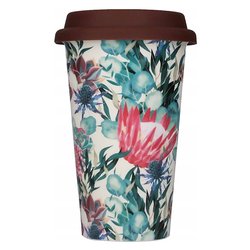 Tazza termica DLSC065 Flowers ceramica (300ml) Multicolore 5513284491