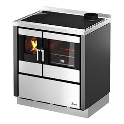 Cucina legna 7,5kW KOOK 80 VS Antracite 4 stelle (79,5x60x86cm)