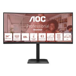 Monitor 34 ( LED 3440x1440 UWQHD 120Hz ) Curvo Black CU34E4CV