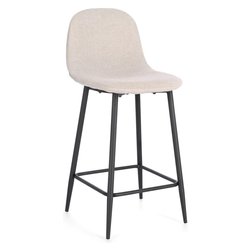 NEW IRELIA Sgabello Beige e Nero