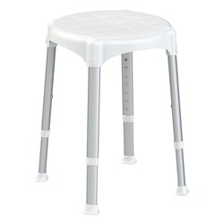 Sgabello bagno regolabile h.39-54 cm (33cm) portata max 150 kg Bianco EH STRA PP BX