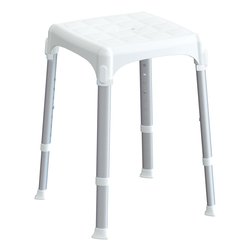 Sgabello bagno regolabile h.39-54 cm (30,5x30,5cm) portata max 150 kg Bianco EH STA PP BX