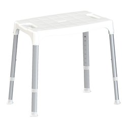 Sedia doccia altezza regolabile 39-54 cm (51x30cm) portata max 150 kg Bianco EH SS PP BX