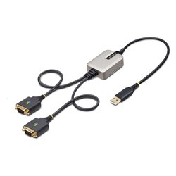 Cavo seriale USB a seriale a 2 porte Gray e Black 0,6m 2P1FFC USB SERIAL