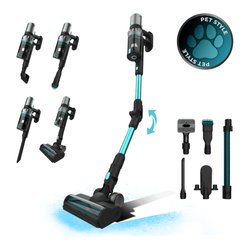 Scopa elettrica batteria CONGA ROCKSTAR 2500 Thunder Pet Flex Blue e Gray A01 EU01 107956