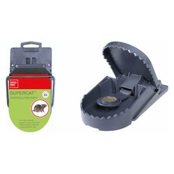 Trappola cattura topi con molla grande esca inclusa SUPERCAT 1024001
