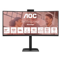 Monitor 34 ( LED 3440x1440 UWQHD 120Hz ) PROFESSIONAL Curvo Black CU34E4CW