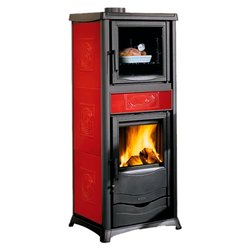 Stufa legna 9,4kW ROSSELLA PLUS FORNO .165 Bordeaux 5 stelle 3009900