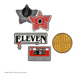 Gadget STRANGER THINGS Set di 4 spille della prima stagione