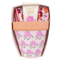 Crema mani set regalo con vaso fiori