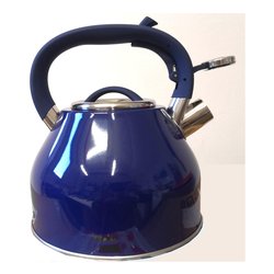 Bollitore Inox (3Lt) con fischietto Blu GNMWHITE006