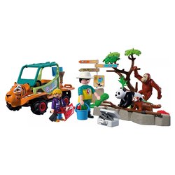Guardiano di zoo con veicolo ( 62 pz ) ANIMALS & FRIENDS 4-10a 72072