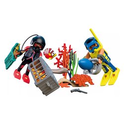 Poliziotto sub con tesoro ( 41 pz ) CITY ACTION 4-10a 72078