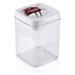 Barattolo plastica (1,6Lt) FRESH & EASY Bianco e Trasparente 31211