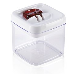 Barattolo plastica (1Lt) FRESH & EASY Bianco e Trasparente 31209