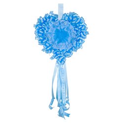 Fiocco nascita Cuore Medio (55x110cm) Azzurro CM A