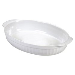 Pirofila Ceramica (22x14cm) ovale Bianco COOTC4