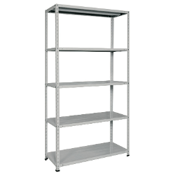 Scaffale componibile 5 ripiani a bulloni (100x40x188cm) SQUARE grigio ral 7038 B200G