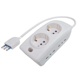 Multipresa tavolo 6 uscite 10/16A Bianco PP0541