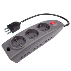 Multipresa tavolo 9 uscite con interruttore 10/16A Nero PP0545 2