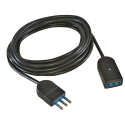 Prolunga elettrica nero H05VV-F 3x0,75 mmq (300 cm) PP0381 1