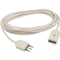 Prolunga elettrica bianco H05VV-F 3x0,75 mmq (500 cm) PP0382
