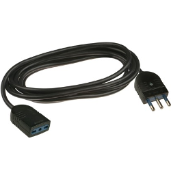 Prolunga elettrica nero H05VV-F 3x1 mmq (300 cm) PP0386 1