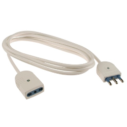 Prolunga elettrica (5m) H05VV-F 3x1 mmq (16A 2P+T)  Bianco PP0385R