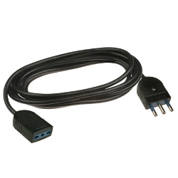 Prolunga elettrica nero H05VV-F 3x1 mmq (500 cm) PP0385 1