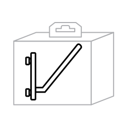 Set ganci pannello attrezzi obliquo SISTEMA Nero BG061 070