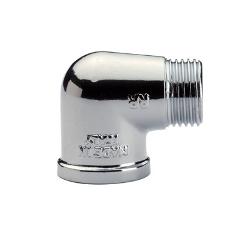 Raccordo idraulico a gomito cromo 1/2M F N0326B