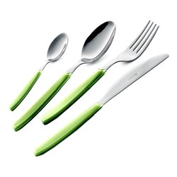Set posate tavola 24 pz Inox CROMO Verde P13BCM 737