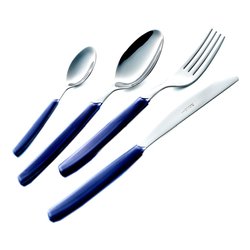 Set posate tavola 24 pz Inox CROMO Blu P13BCM 99