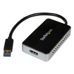 Convertitore video USB 3.0 a HDMI Black e Silver USB32HDEH