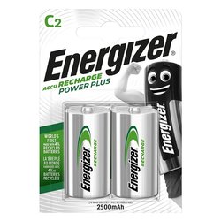 Batteria Mezza Torcia C ricaricabile 2500mAh POWER PLUS 2pz