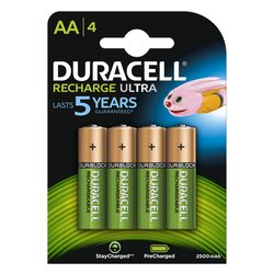 Batteria Stilo AA ricaricabile 2500mAh RECHARGEABLE ULTRA (4pz) HR06 P