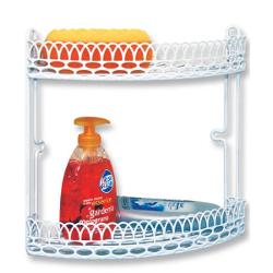 Porta oggetti box doccia Angolare Doppio Bianco (23x31 cm) 161433