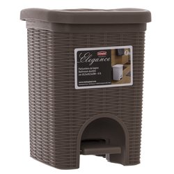 Pattumiera bagno (6Lt) coperchio a pedale ELEGANCE Tortora 30101