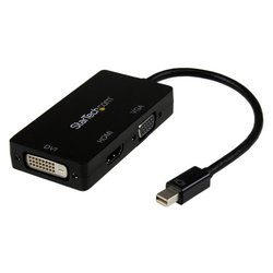 Convertitore video mDP 3in1 VGA DVI HDMI Black MDP2VGDVHD