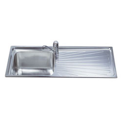 Lavello 1 vasca (116x50cm) ALBA Inox Spazzolato SGE116 1D
