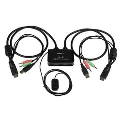 Kvm switch HDMI USB 2 porte con audio Black SV211HDUA