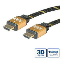 Cavo HDMI TOP High Speed con ethernet Black e Gold 15m 11 04 5508