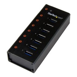Hub USB 3.0 Black 7 porte ST7300U3M
