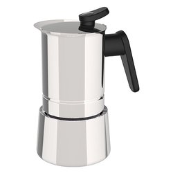 Caffettiera Inox 6 Tazze STEEL MOKA INDUCTION Cromo lucido 02CF038