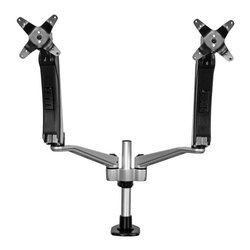 Supporto monitor TV scrivania ( 20 Kg ) VESA 100 x 100 Doppio Monitor con Bracci Articolati Silver e Black ARMDUAL30