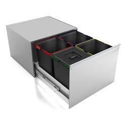 SYSTEM Pattumiera incasso Inox