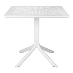 Tavolo da esterno polipropilene CLIP 80 Fisso Bianco (80x80x75cm) 40082 00 000