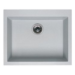 Lavello 1 vasca (57x50cm) QUADRA 105 Aluminium Metal LMQ10579