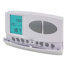 Cronotermostato digitale batteria (13x2,5x8cm) Bianco PP1465